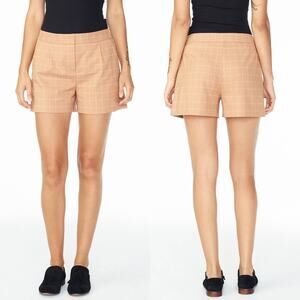 AX Armani Exchange Pleated Window Pane Shorts Woman Size 0 New $95